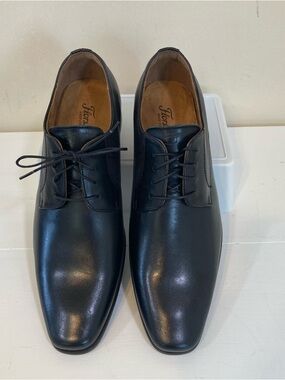 Florsheim Mens Postino Plain Toe Oxford Sz 12 Leather Dress Shoes Black